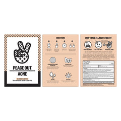 Patch acné Peace Out, application jour et nuit sur une imperfection.