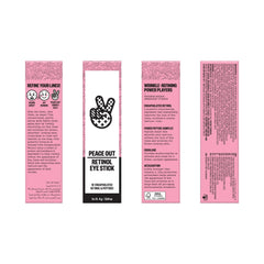 PEACE OUT Retinol Eye Jelly Stick montre une texture gel léger et facile à appliquer