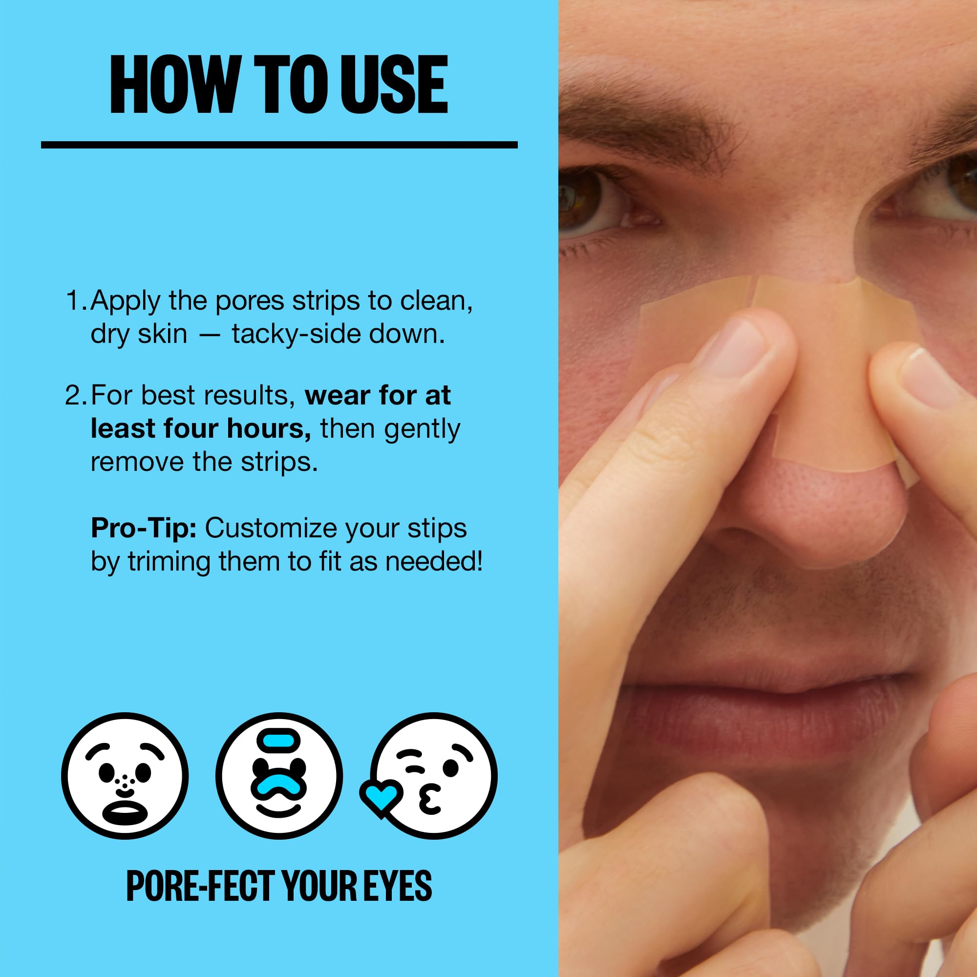 PEACE OUT Strips visage : lutte contre les pores dilatés sur le visage.