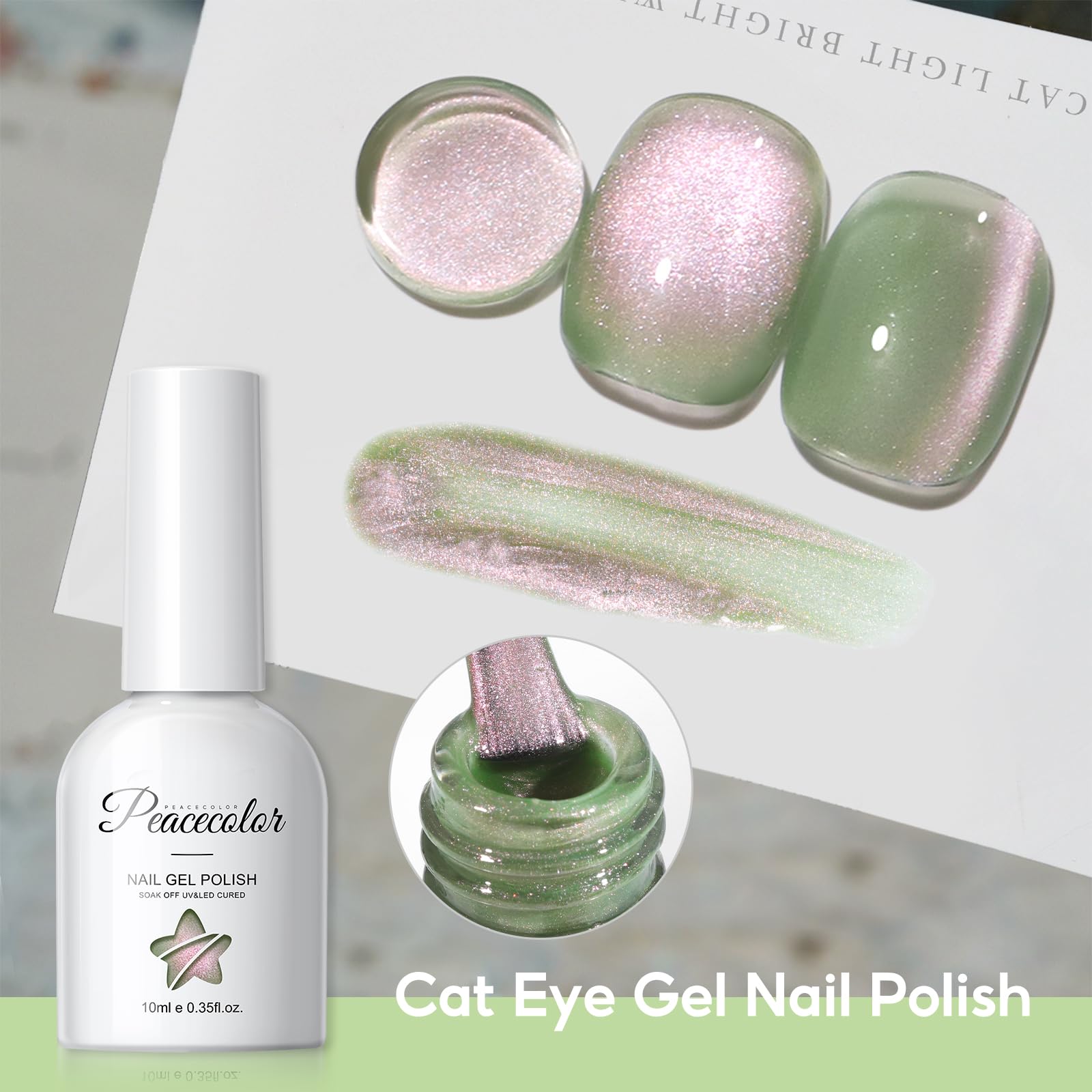 PEACECOLOR Cat Eye nude naturelle et polyvalente