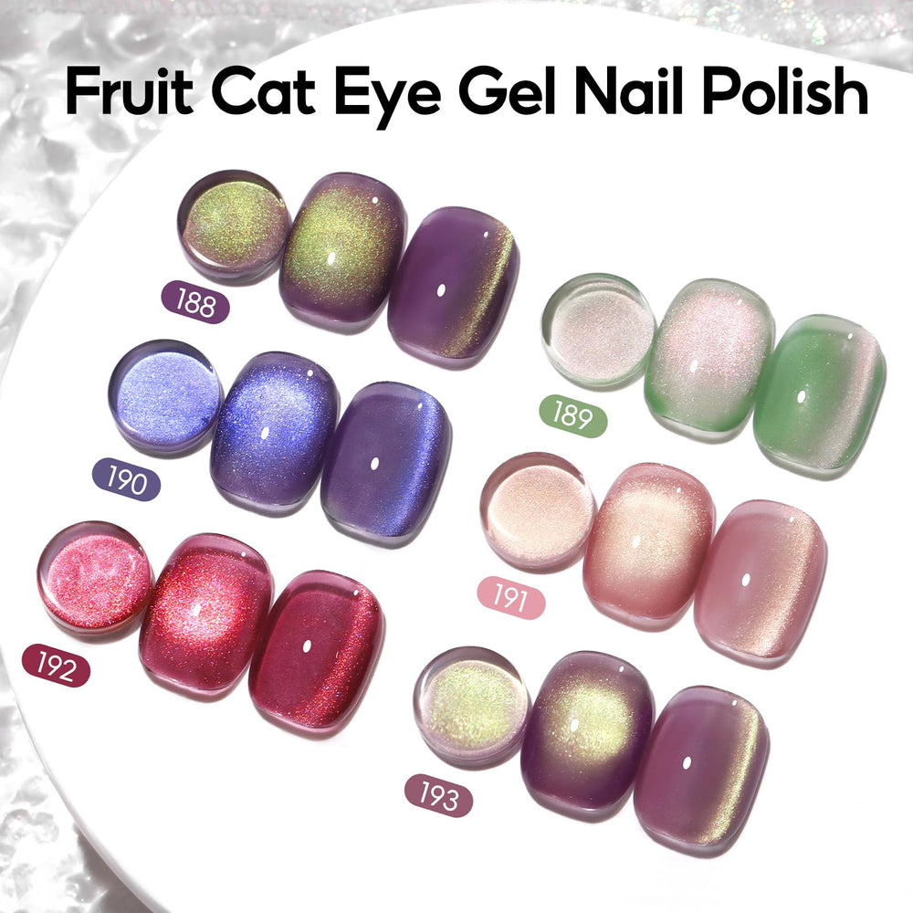 PEACECOLOR Cat Eye violet magnétique, éclats variables selon la lumière