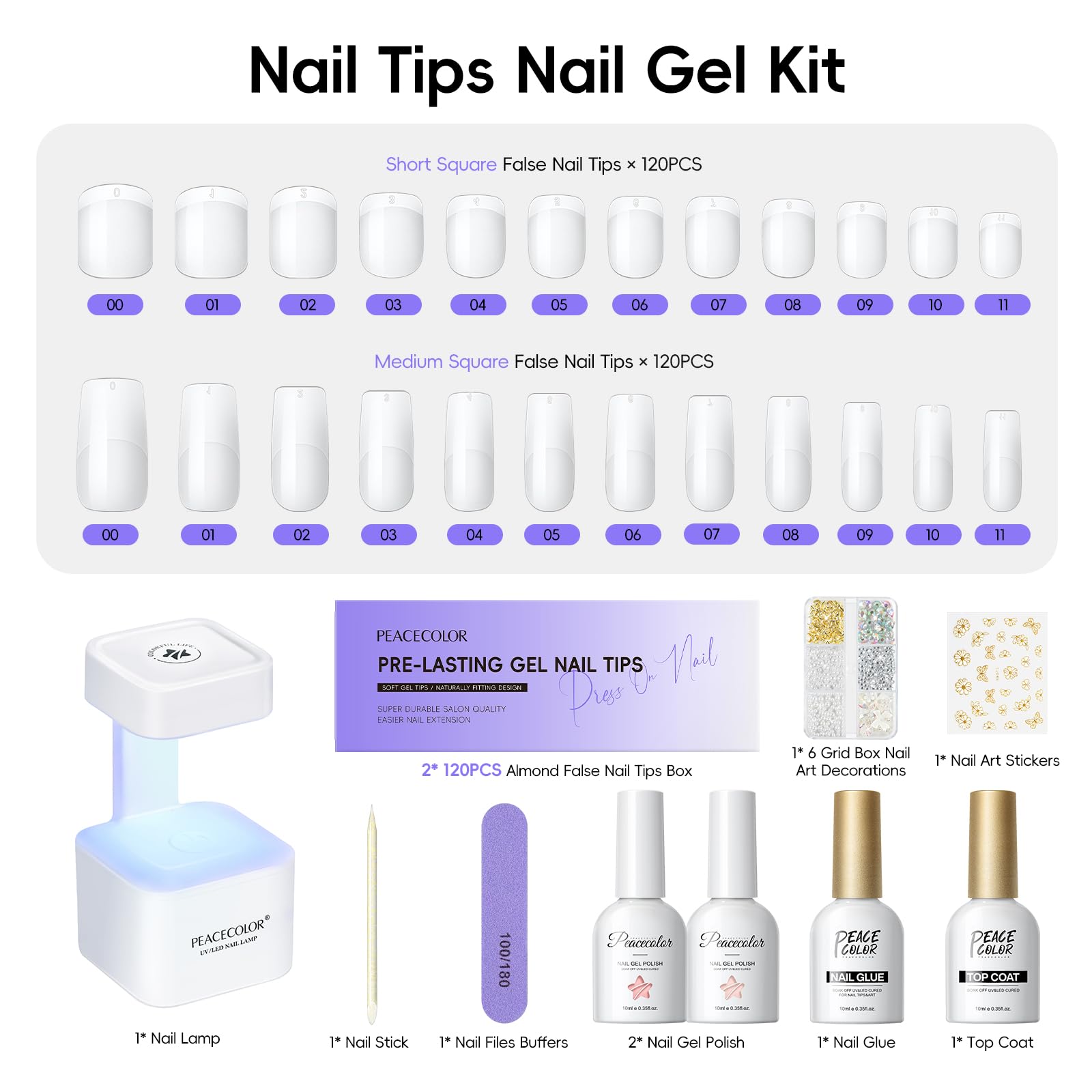 PEACECOLOR colle ongles 10ml polyvalente pour fixations et décorations.