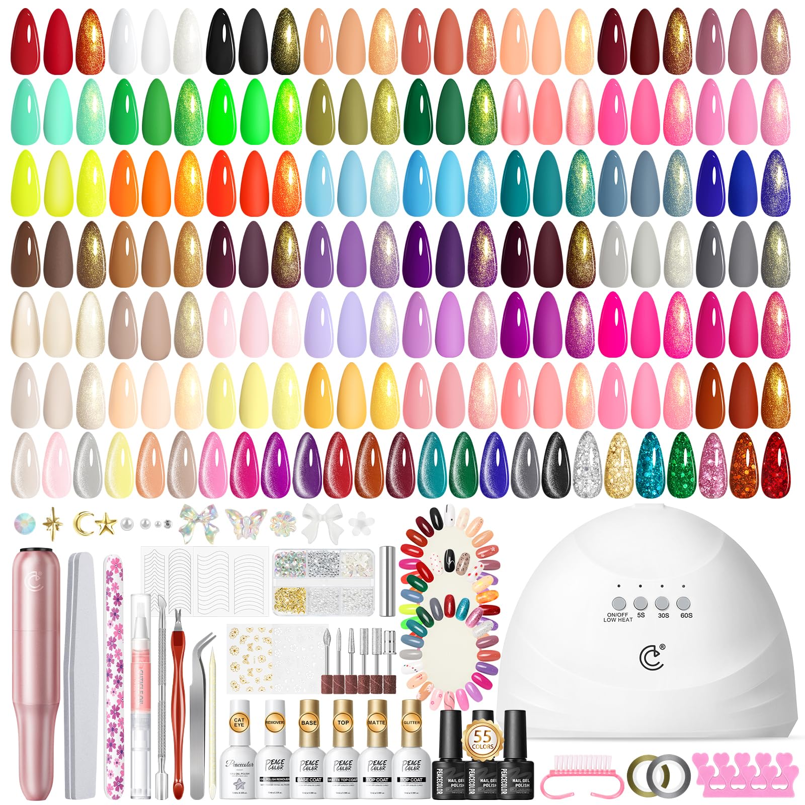 PEACECOLOR kit-83pcs-lampe-uv: manucure rapide et durable à domicile