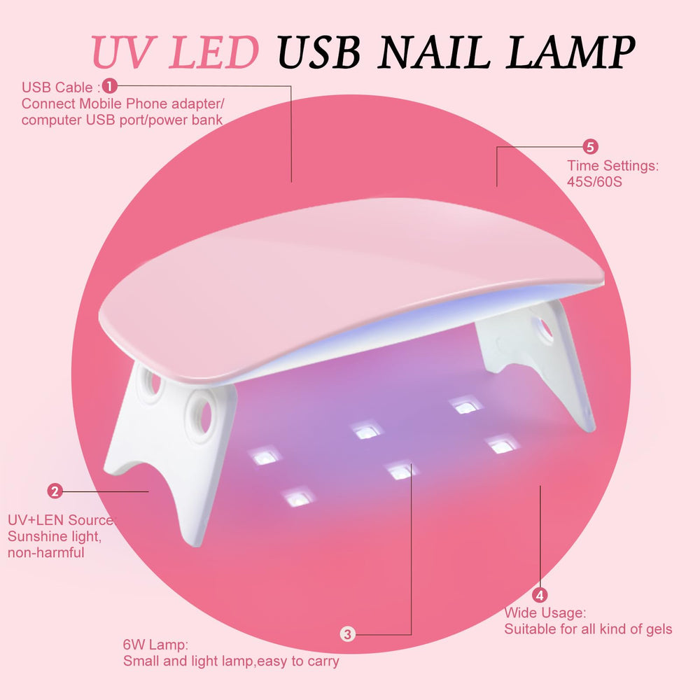 PEACECOLOR lampe UV-ongles compacte séchage rapide et pratique à emporter.