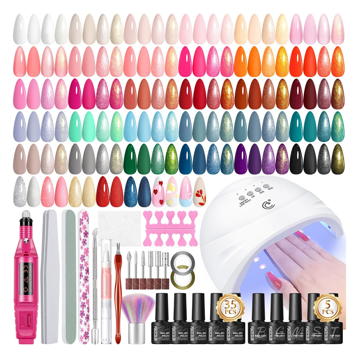 PEACECOLOR kit lampe UV pour une manucure gel rapide et fiable.