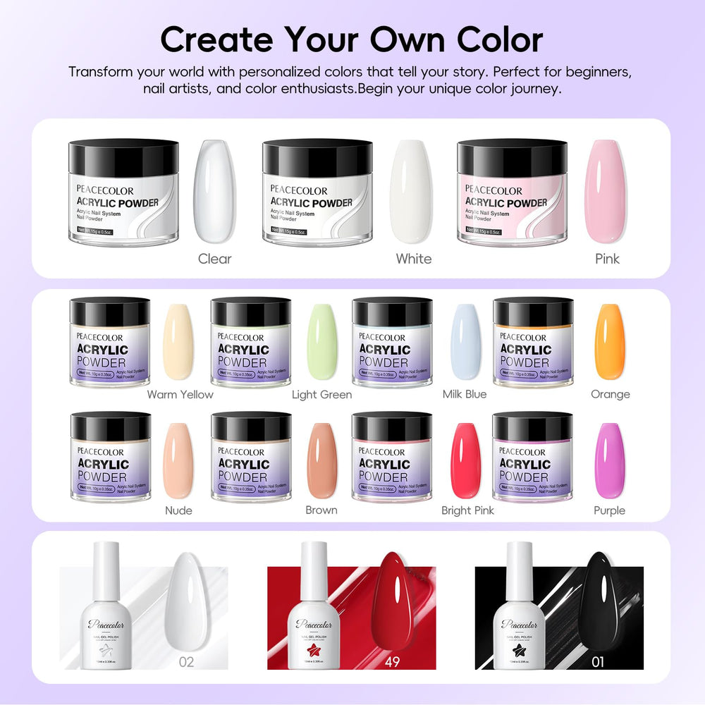PEACECOLOR pierres-strass nail art pour ajouter des détails scintillants.