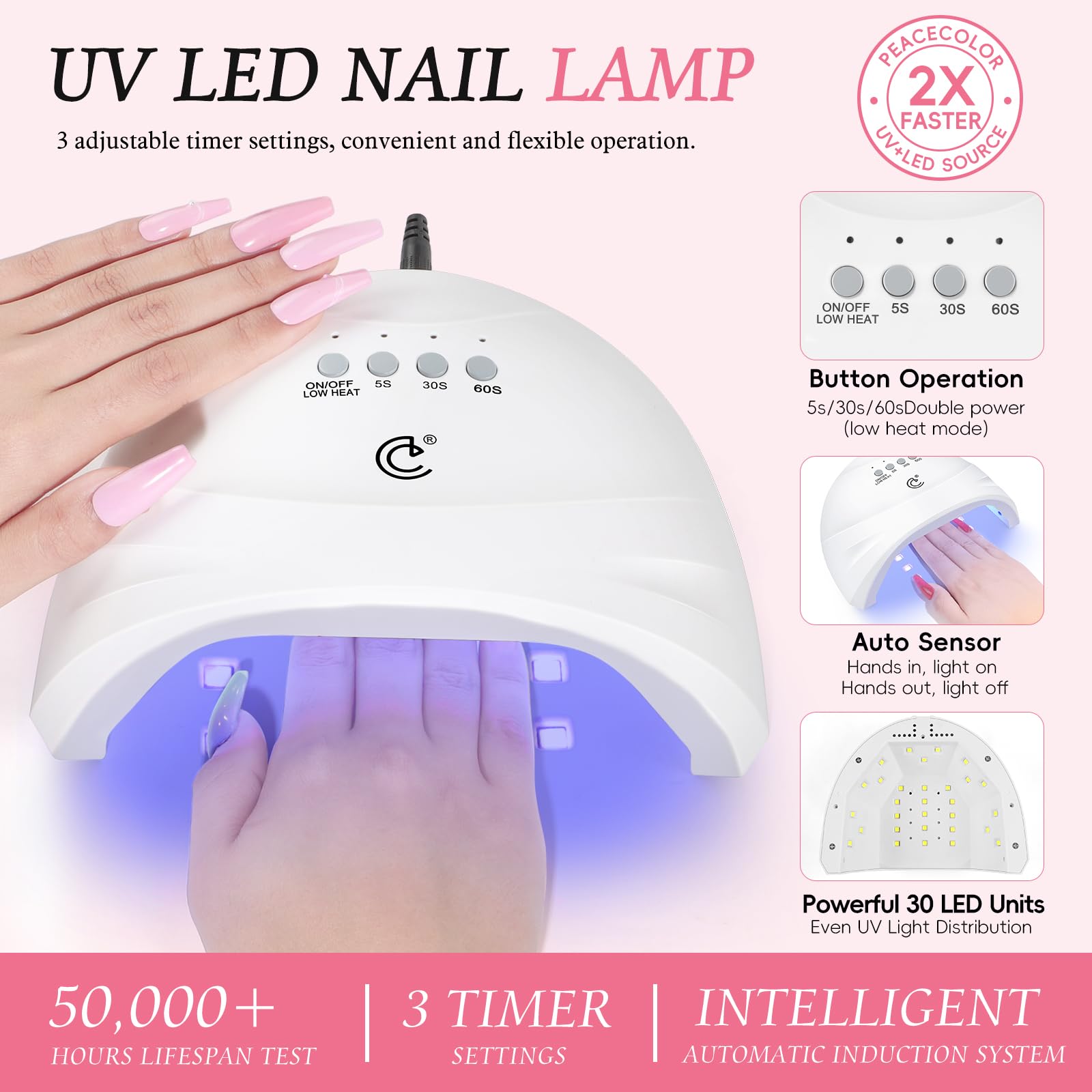 Peacecolor poudres glitter 18 pièces: décorations lumineuses pour ongles.