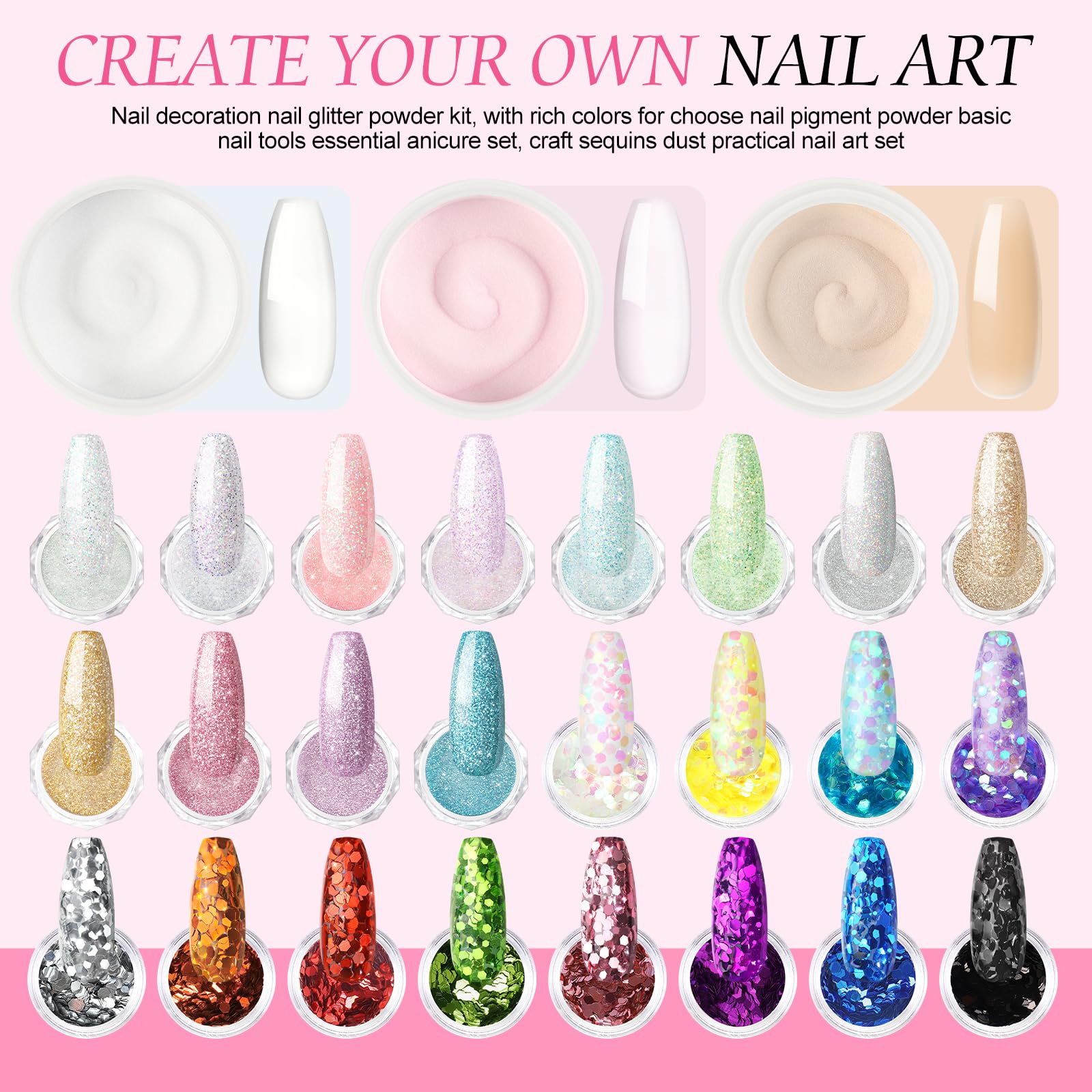 Strass et décorations nail art PEACECOLOR pour personnalisations brillantes