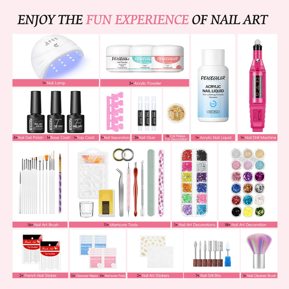 Peacecolor extensions-faux-ongles 100 pièces: démarrage rapide à la maison.