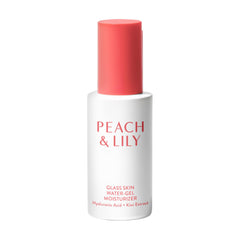 Peach & Lily Glass Skin Water-Gel dans sa bouteille, hydratation légère pour un teint clair.