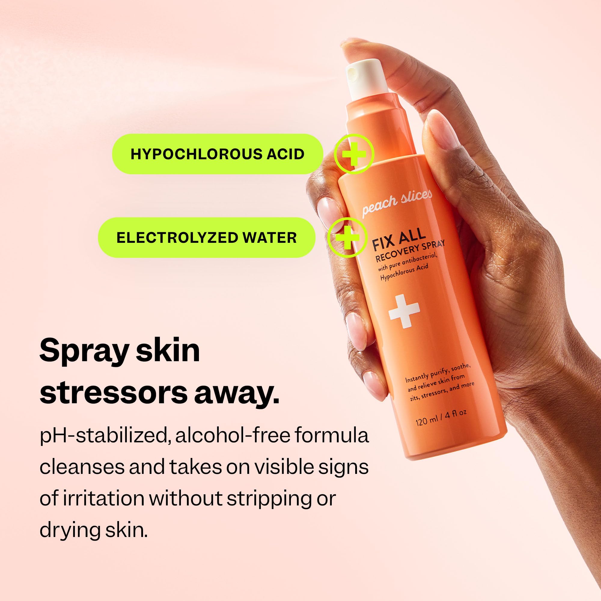 Peach Slices spray visage sans alcool, idéal pour peau sensible