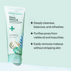 Texture gel Peach Slices nettoie en douceur et hydrate sans tiraillement