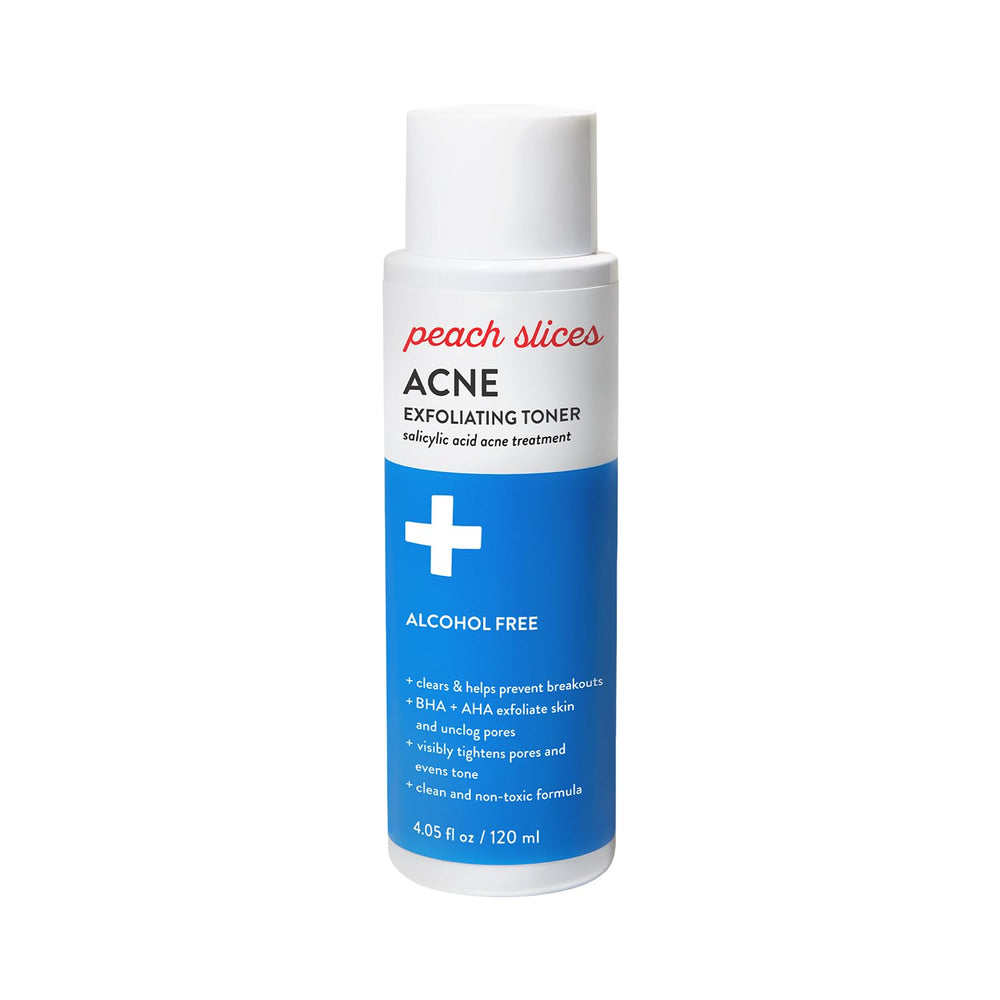 Peach Slices Toner, bouteille exfoliante douce pour un teint plus net.