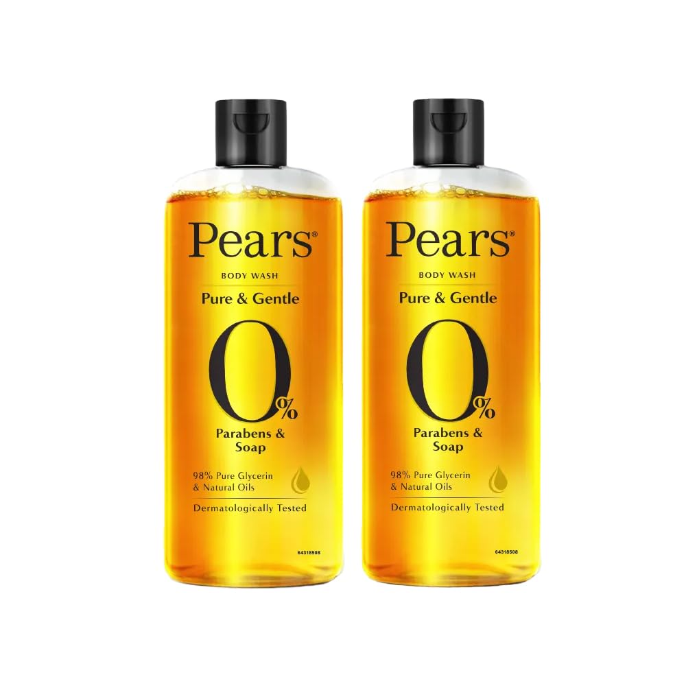 Gel-douche pur et doux Pears en lot de 2 pour hydrater la peau.