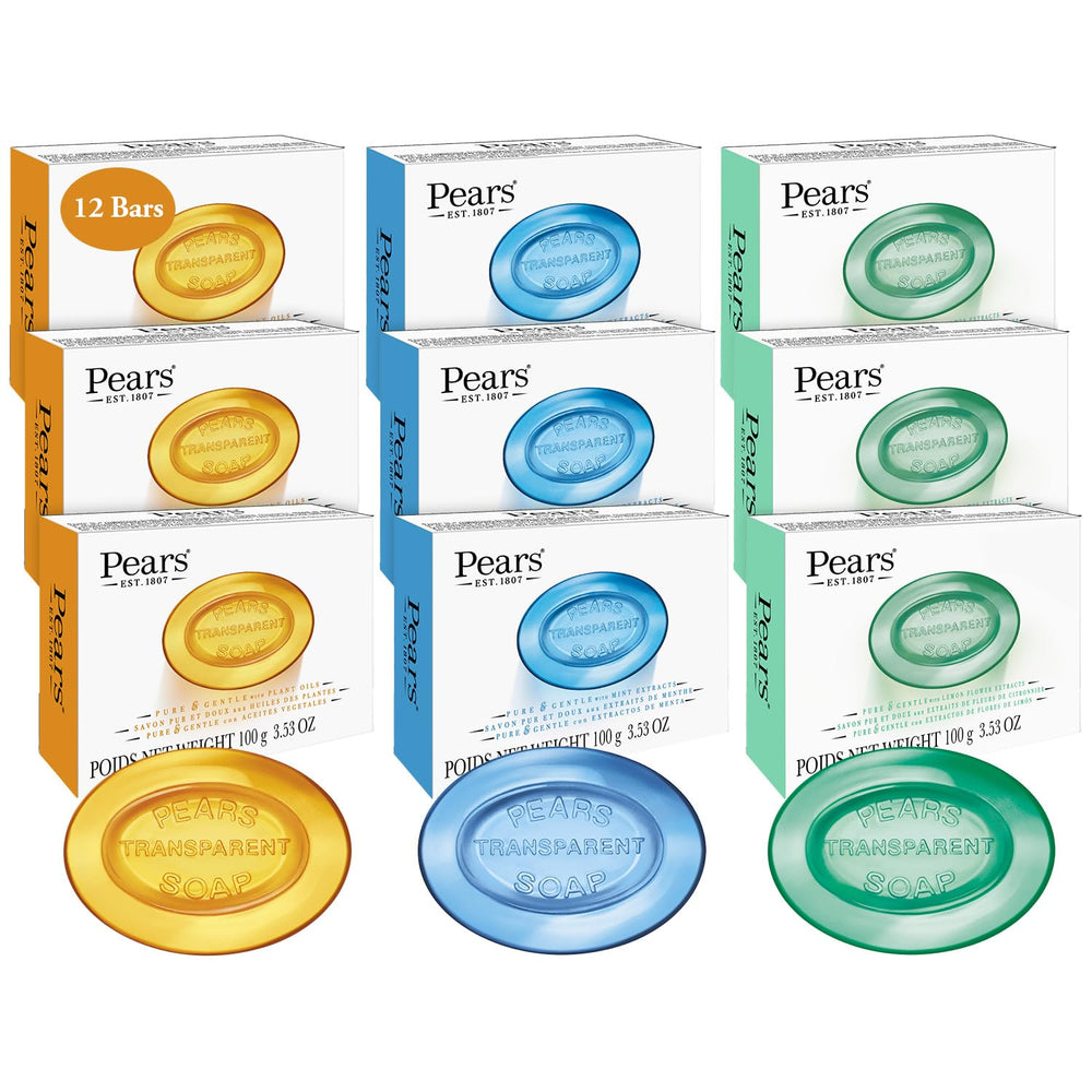 Pears Savon glycérine ambre transparente, hydratant et doux pour la peau