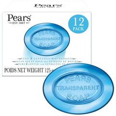 Pears savon glycérine bleu translucide menthe barres hydratantes et fraîches
