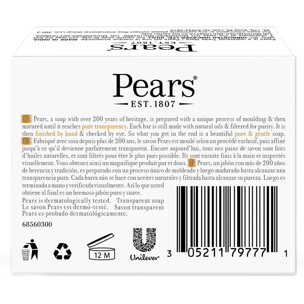 Savon Pears pour les mains en usage quotidien, douceur et propreté.