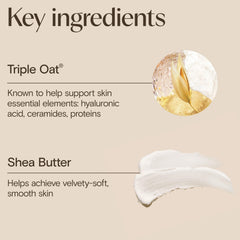 Peau sensible bénéficie d'Aveeno Skin Relief, apaisement durable et hydratation adaptée.