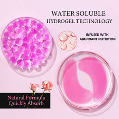 PEAUAMIE masque yeux rose, hyaluronique pour peau hydratée et revitalisée.