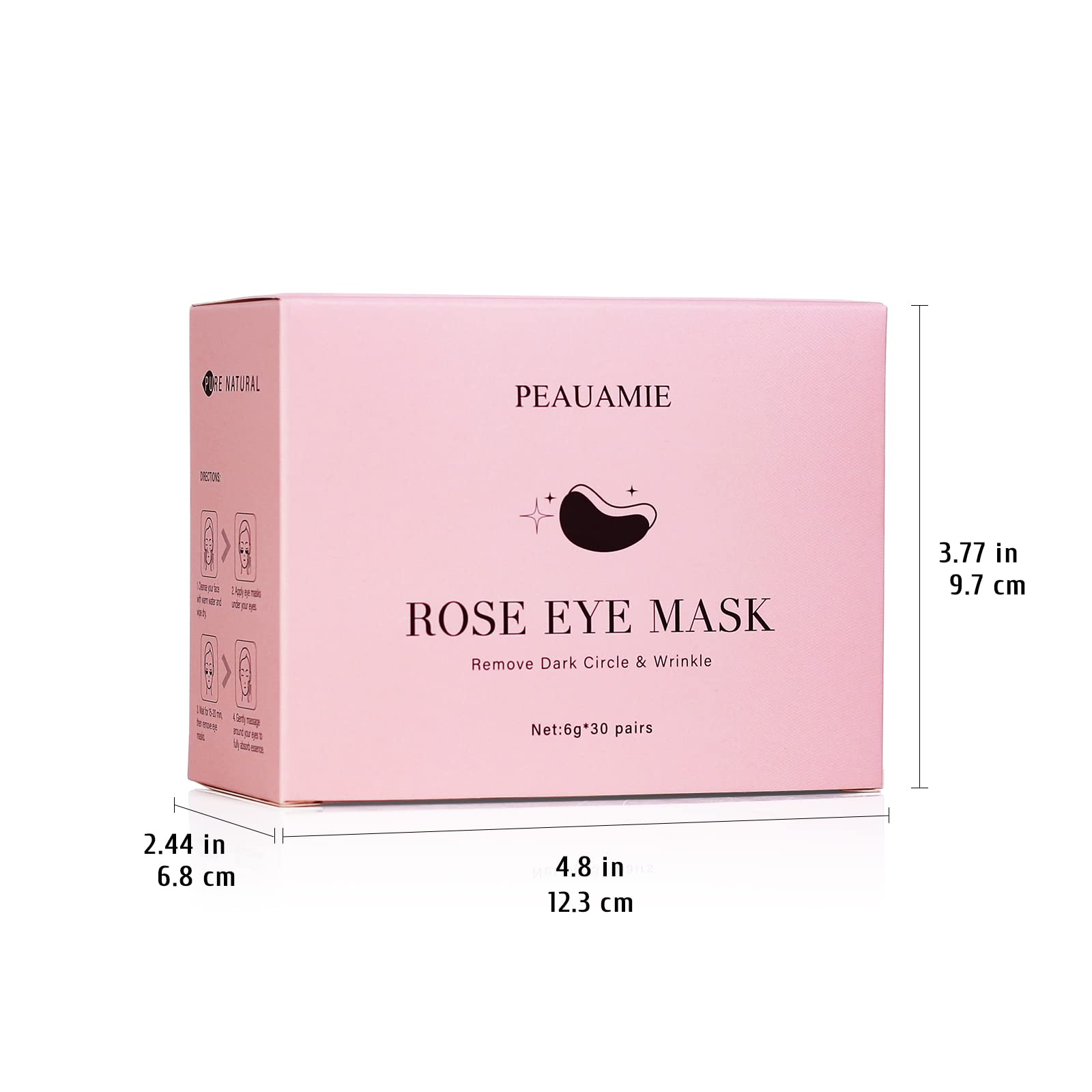 PEAUAMIE masque yeux rose, texture agréable et non collante après utilisation.