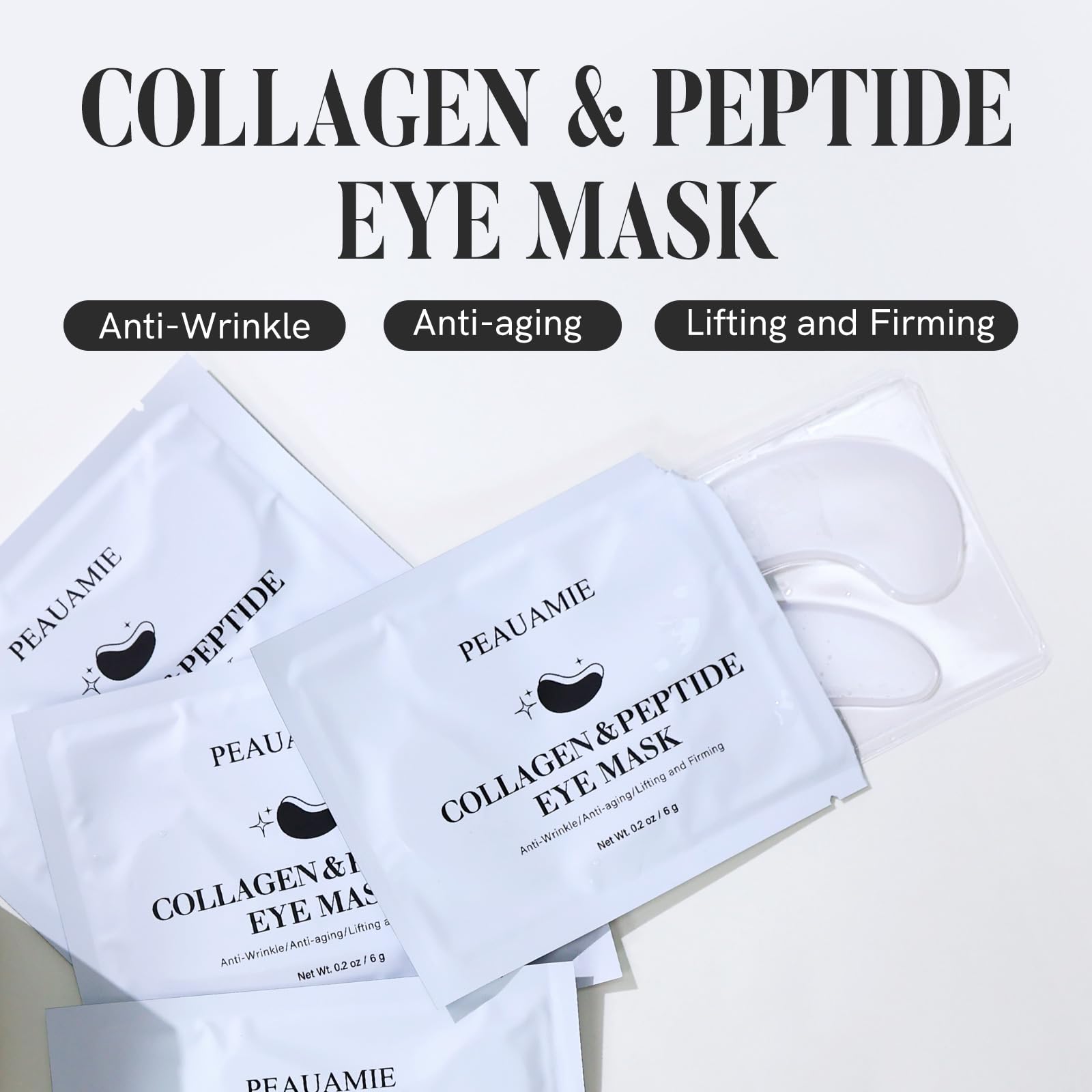 Peauamie patches yeux anti-poches pour regard frais.