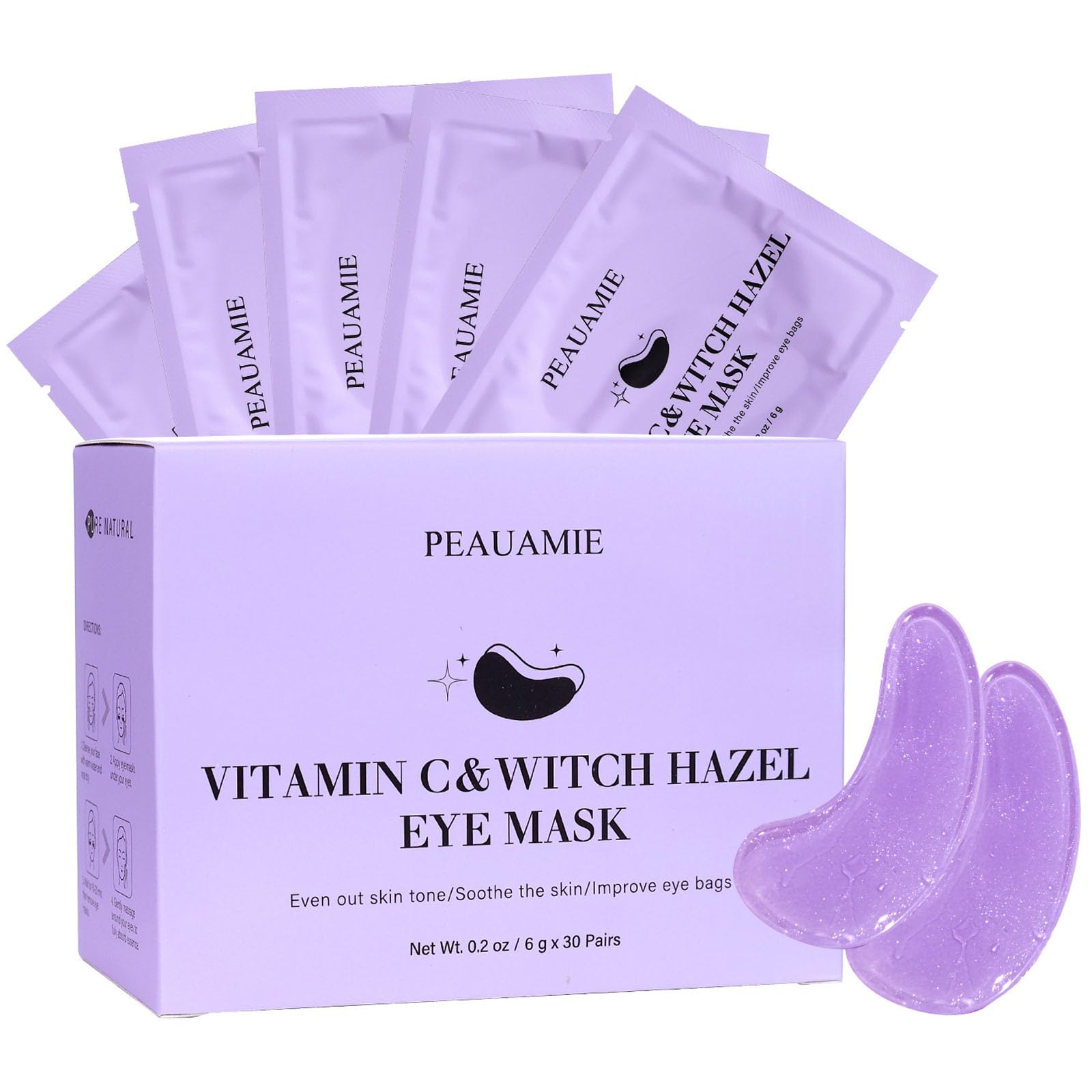 Patchs yeux Peauamie appliqués sous les yeux pour un regard plus lumineux.
