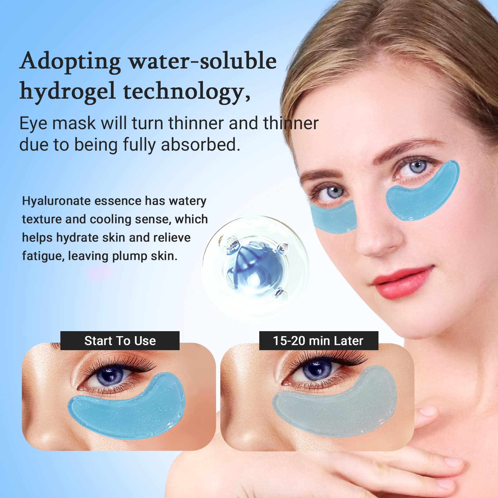 Patchs Yeux Peauamie en emballage individuel pour préserver l’hygiène.