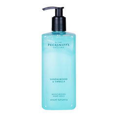 Pecksniff's Lavage Mains Santal-Vanille : bouteille élégante prête pour votre routine hydratante.