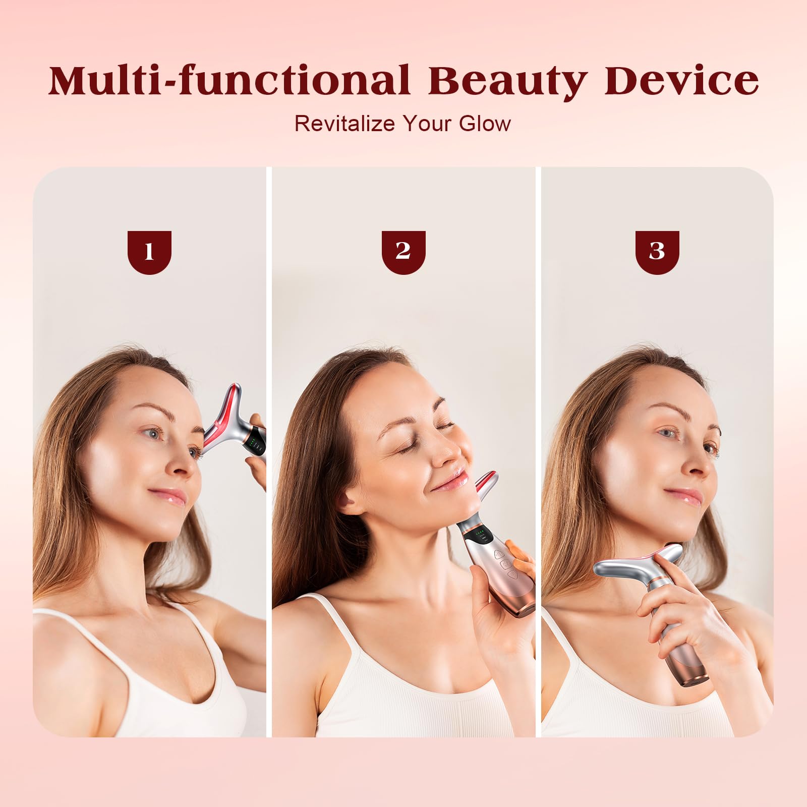 Pedete Massager Visage lumière violette relaxante et revitalisante