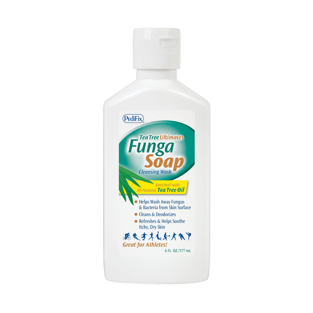 PediFix FungaSoap: bouteille huile d'arbre à thé pour le lavage corporel.