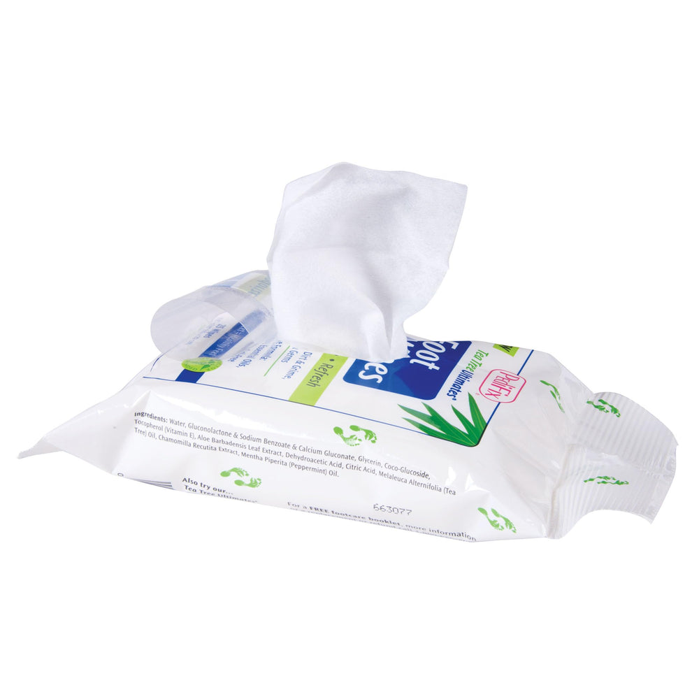 Lingettes PediFix pour pieds sensibles: hygiène rapide et confort quotidien.