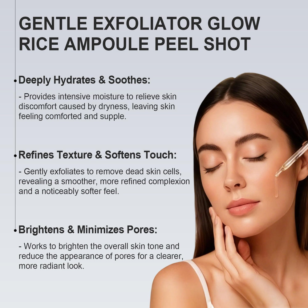Peel Shot Glow : sérum visage, texture liquide exfoliante douce.