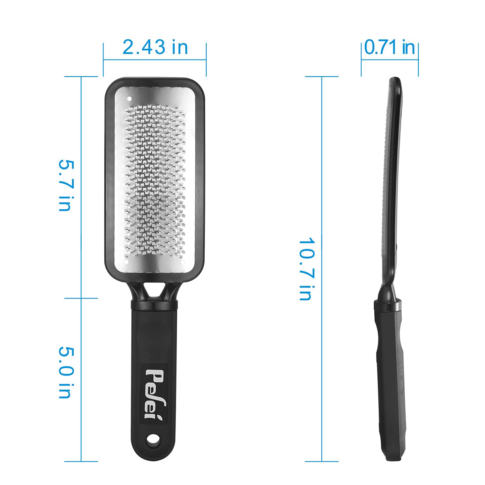 Pefei lime-pied en acier inoxydable, matériel durable et réutilisable après chaque soin.