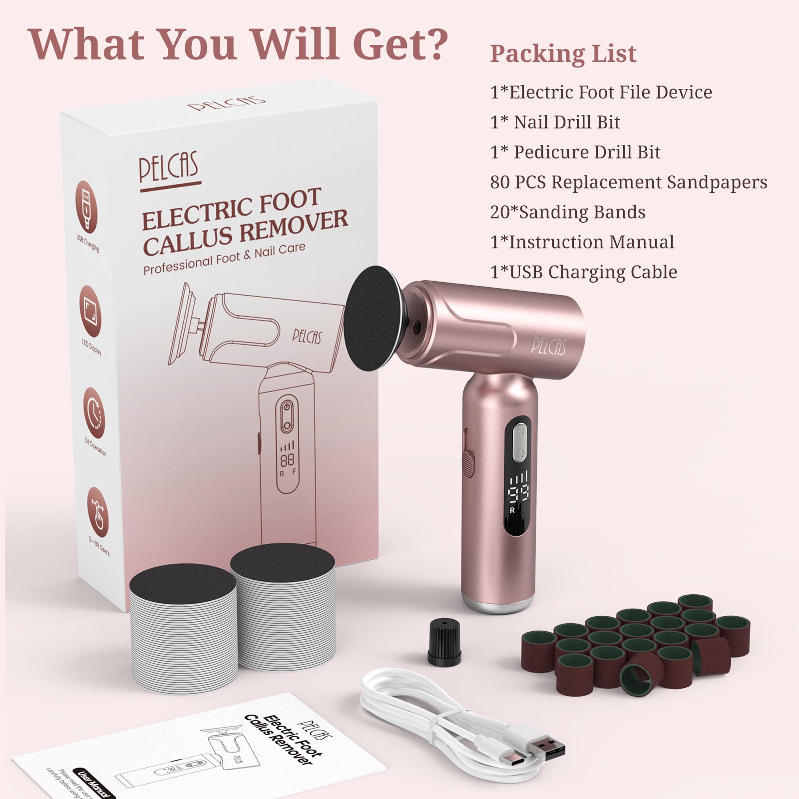 Pelcas coffret accessoires complet facilite le soin des pieds et ongles