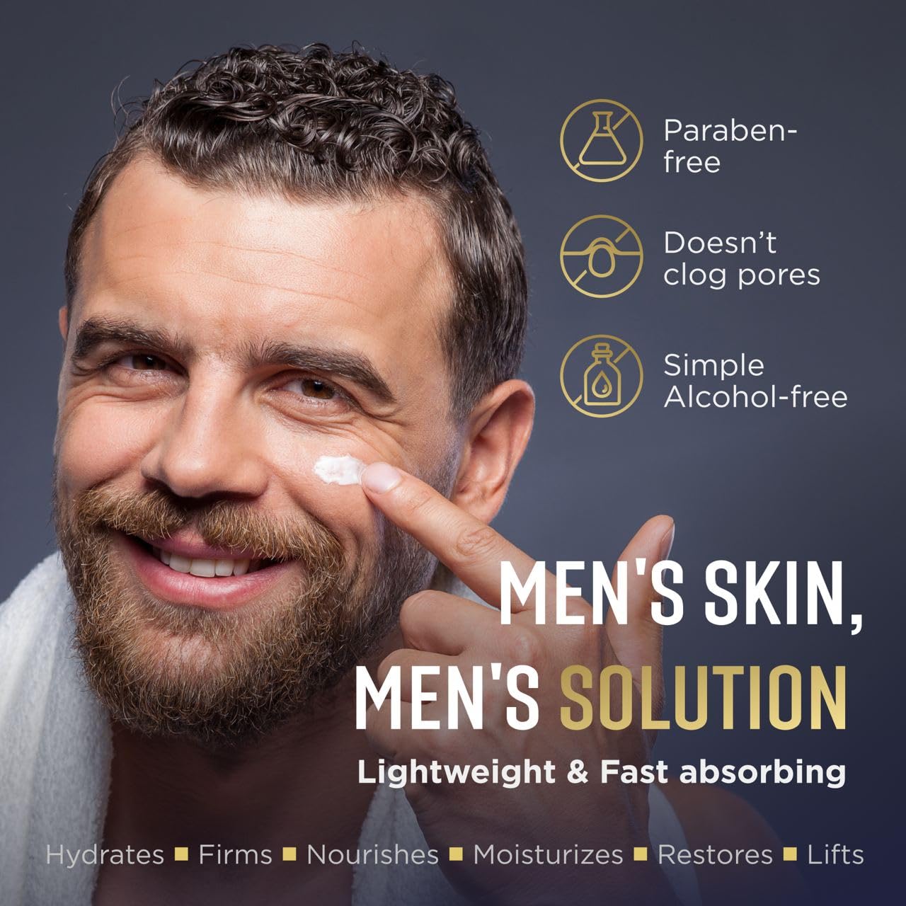 PENEBELLA Crème Visage Homme – texture légère qui pénètre rapidement.
