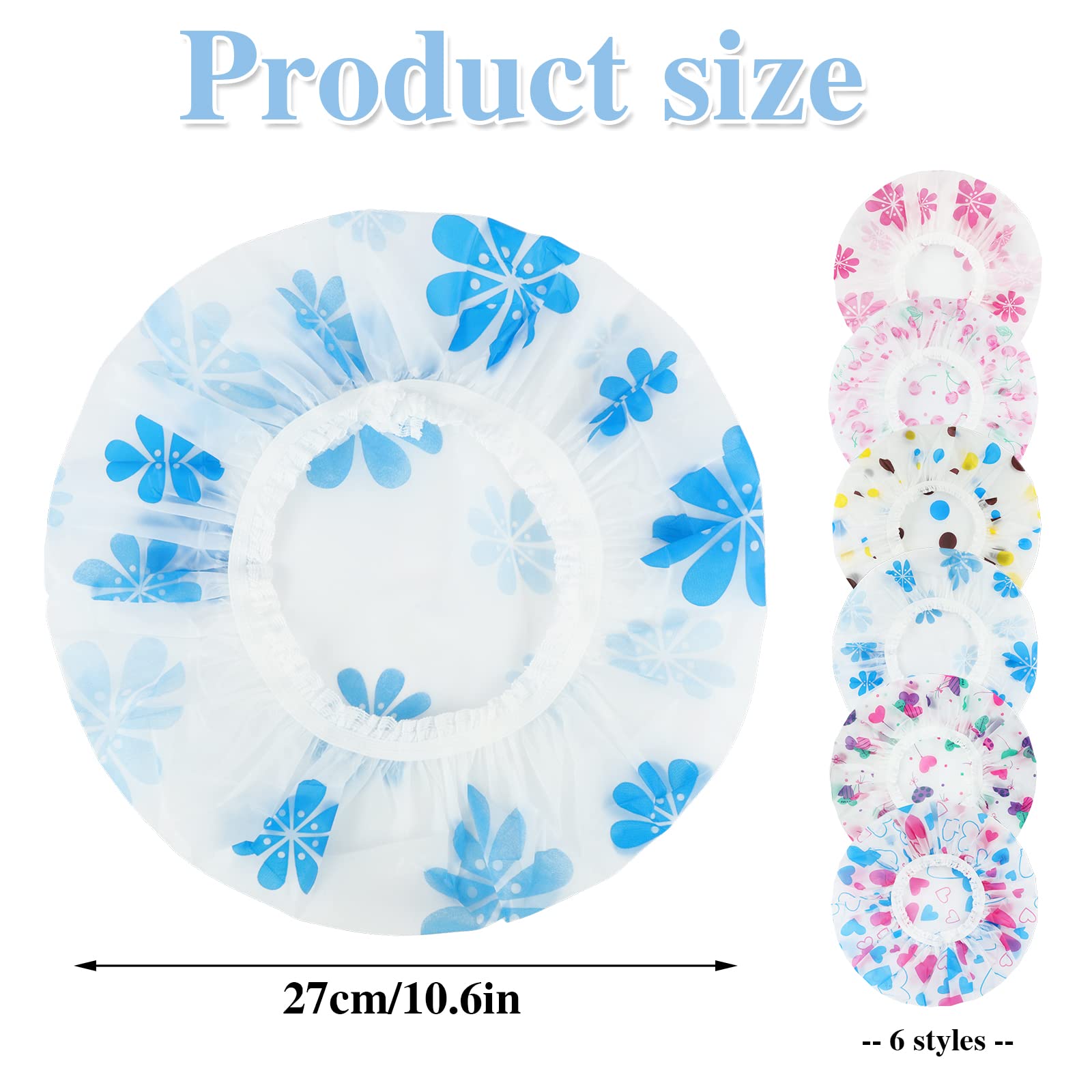 Pengxiaomei bonnet de douche avec élastique, maintien sûr sans glisser.