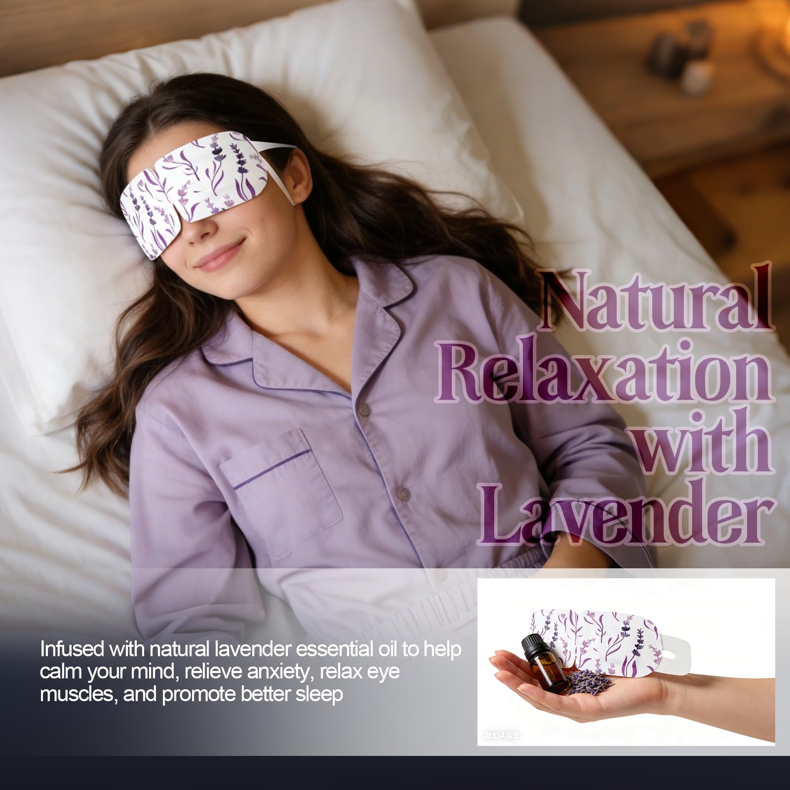 PENNTR Masque yeux tissu hypoallergenique pour peau sensible.