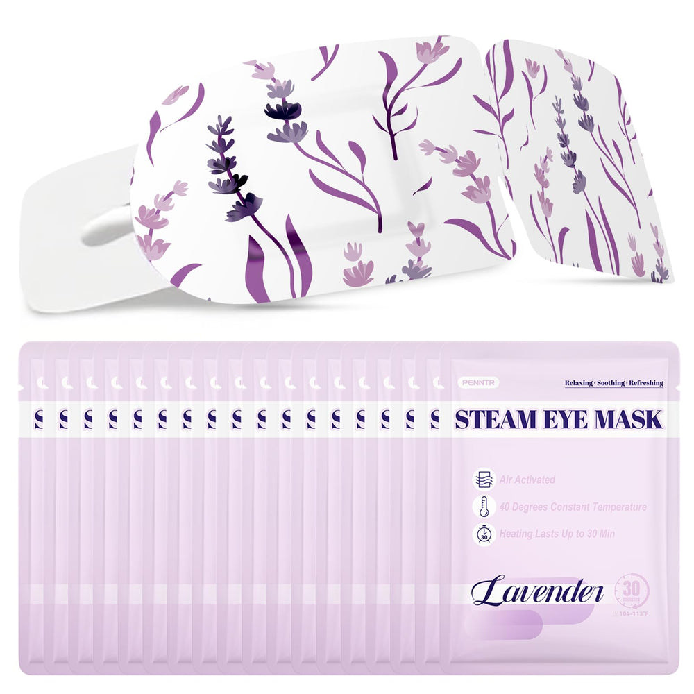 PENNTR Masque yeux vapeur chaud, emballage individuel pratique pour voyage.