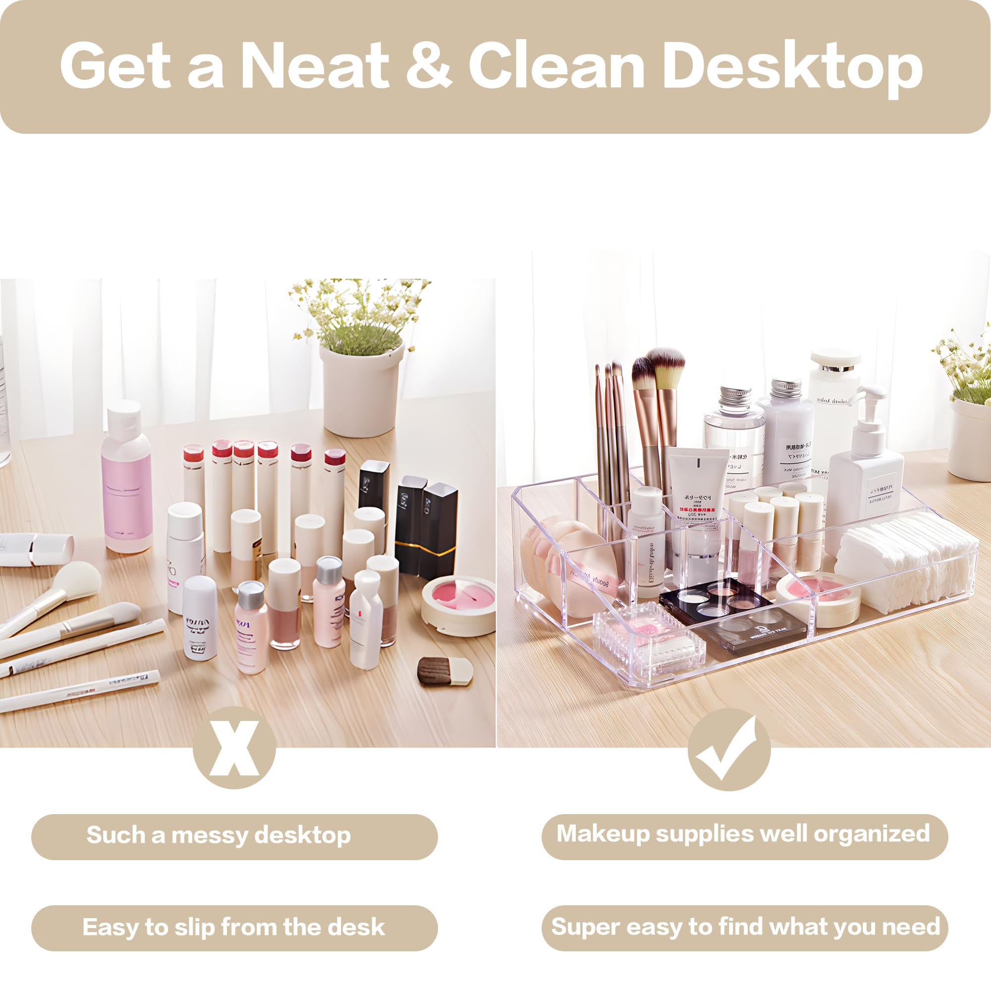 PeoTRIOL Display cosmétique en acrylique transparent pour une présentation soignée.
