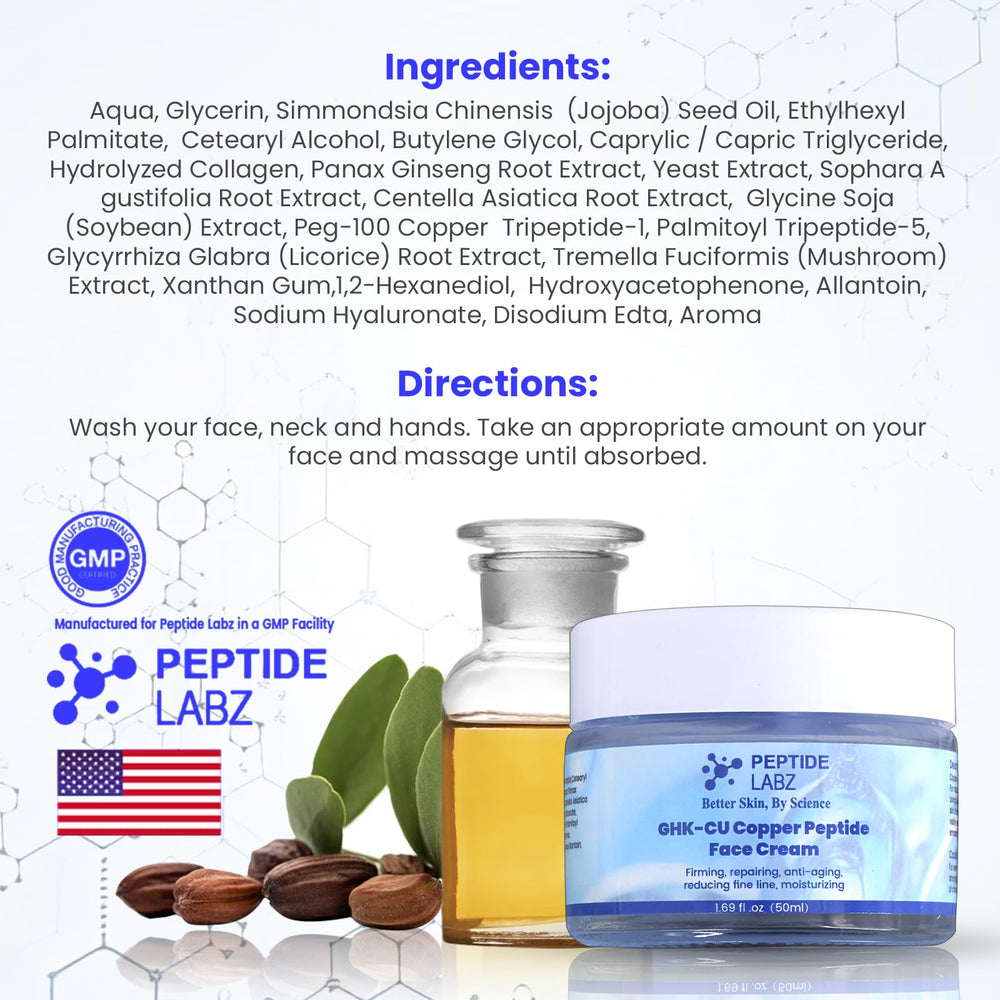 PeptideLabz hydratation profonde crème-visage, confort durable sans fini gras.