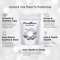 Ingrédients organiques et perles qui nourrissent la peau.