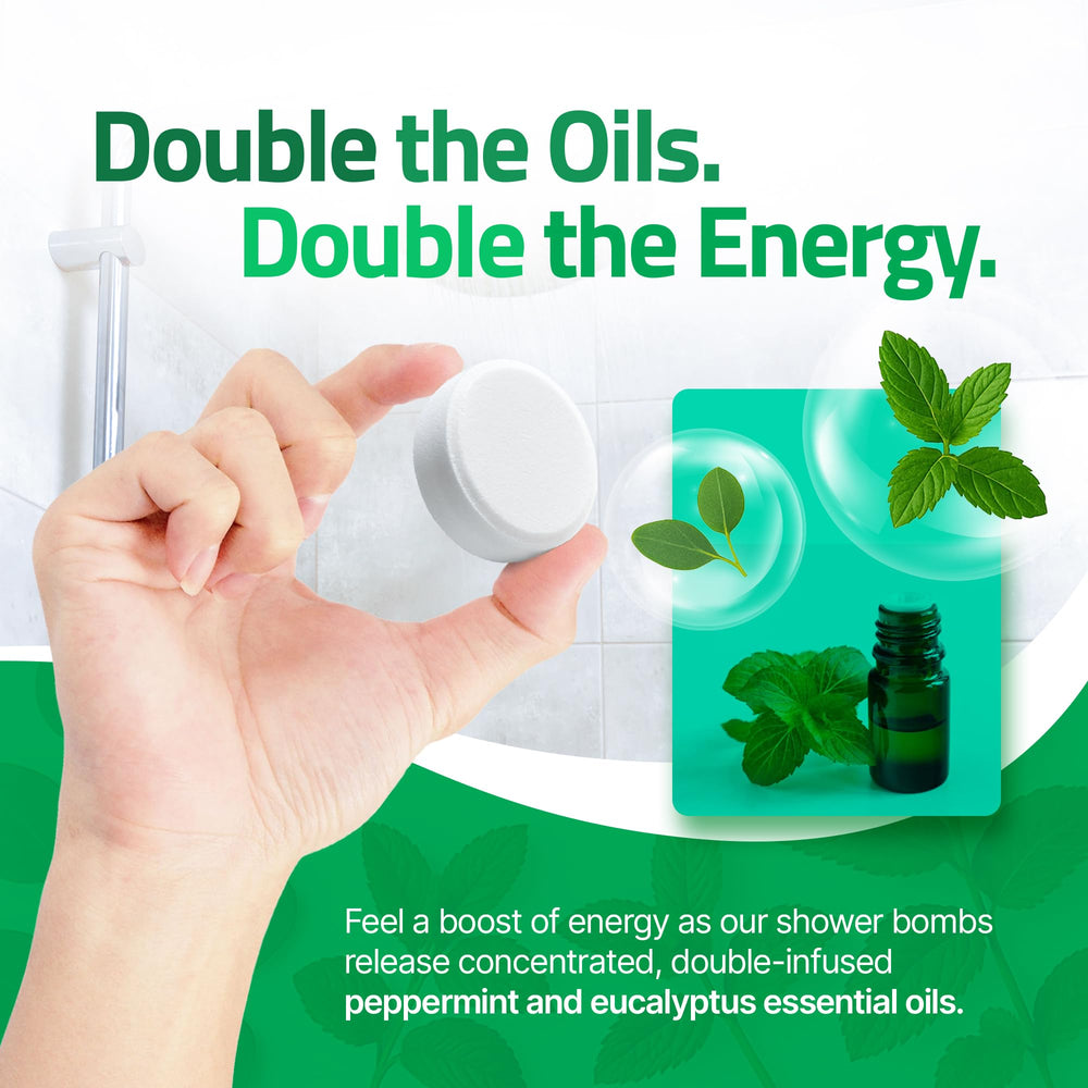 Perfa tablette eucalyptus vapeur douche prête à activer, ambiance bien-être à domicile