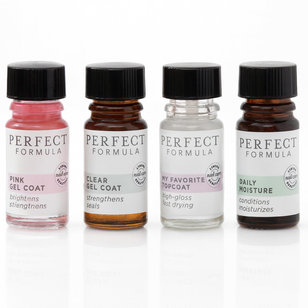 Kit Perfect Formula kit essentiel ongles rose kératine, renforce les ongles fragiles.