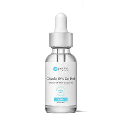 Perfect Image Glycolic Gel Peel – bouteille élégante illustrant une exfoliation ciblée.