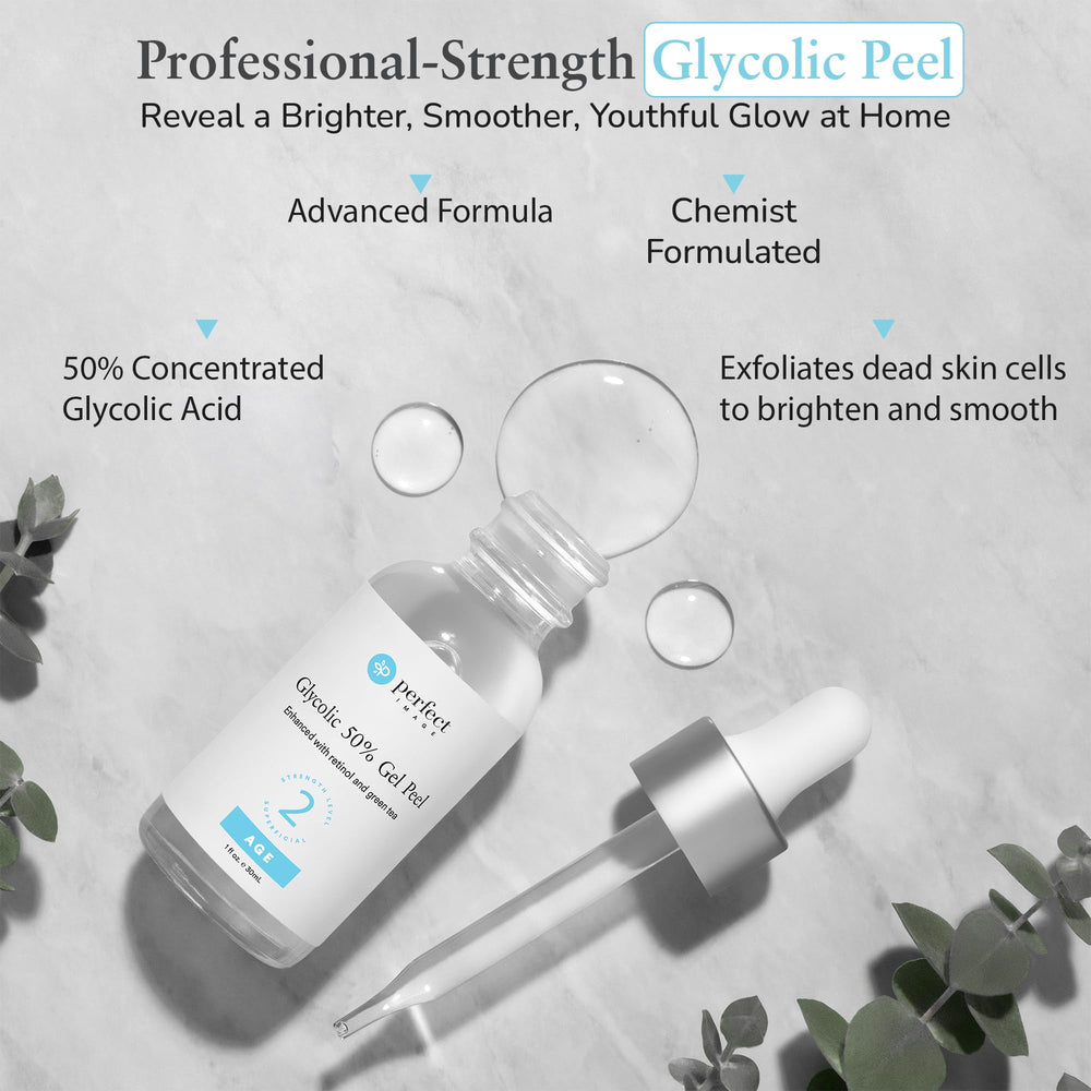 Texture gel fluide du Perfect Image peeling glycolique 50% pour une application agréable.