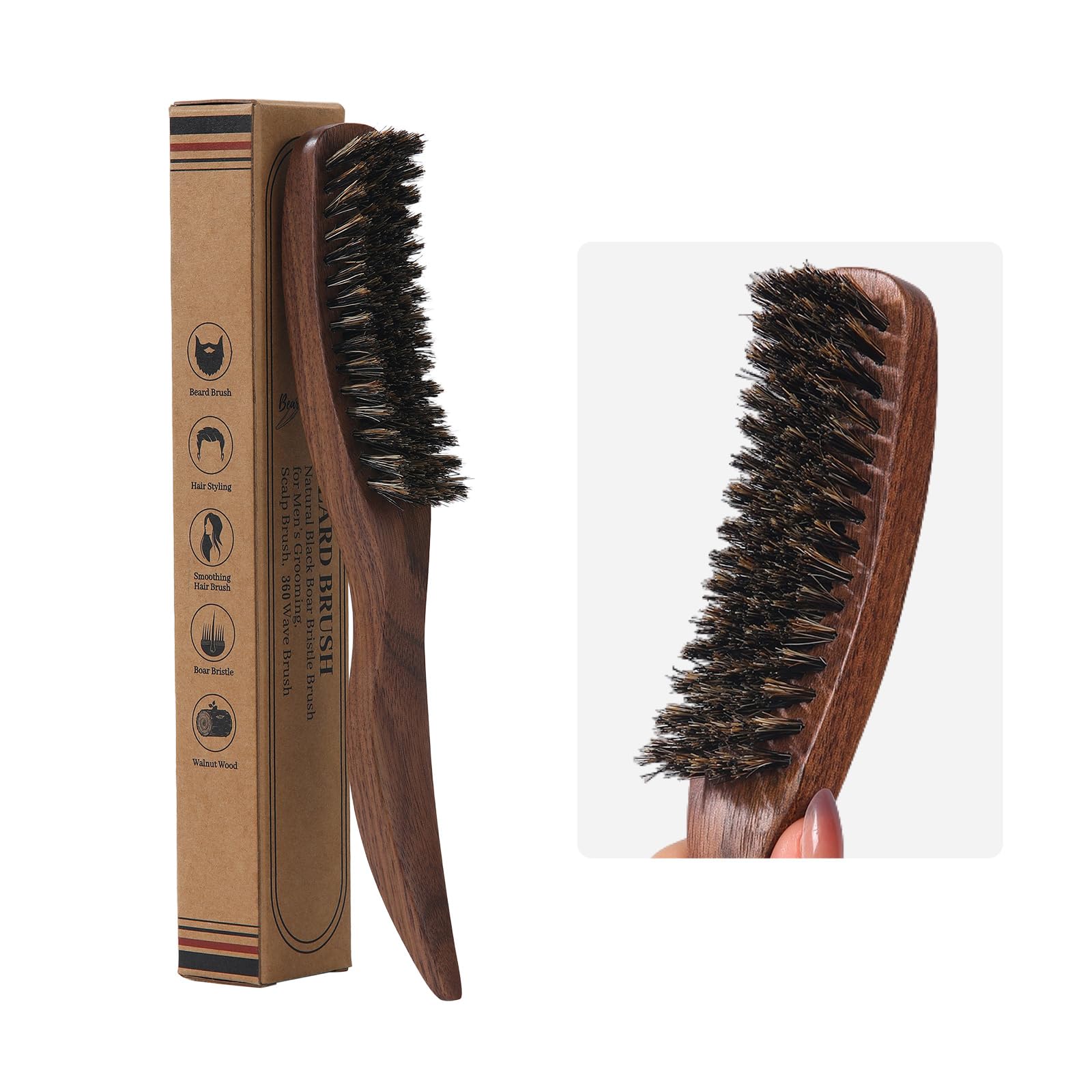 Brosse PERFEHAIR pour lissage arrière courbé, contrôle précis et fini lisse.