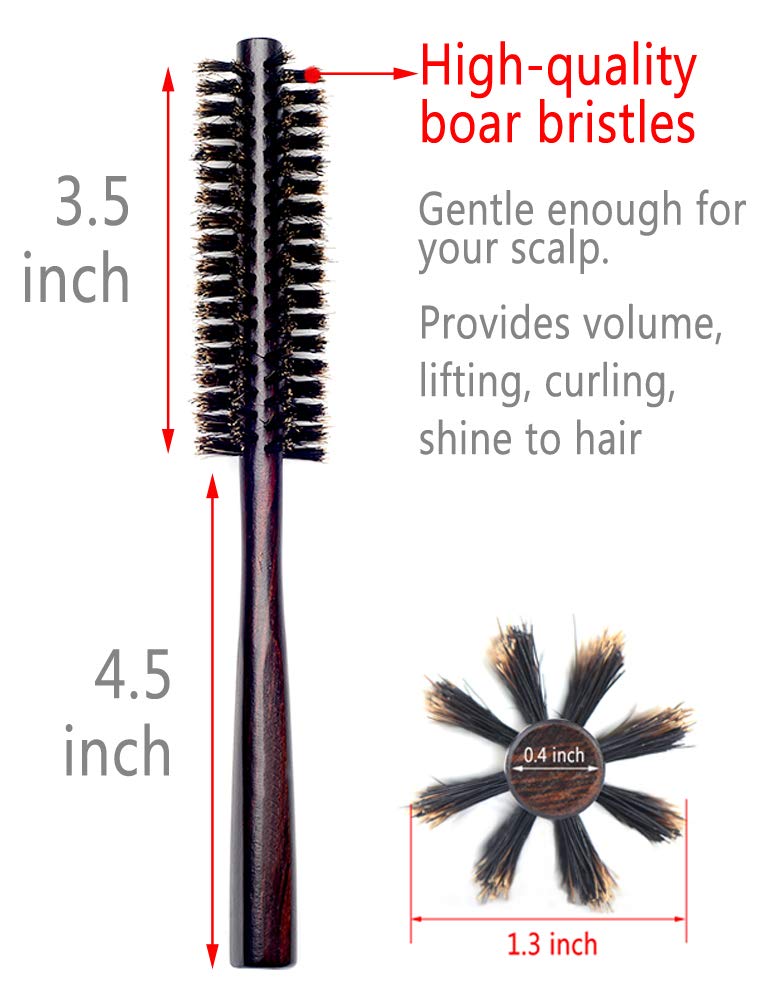 PERFEHAIR brosse ronde mini pour barbe, contrôle précis