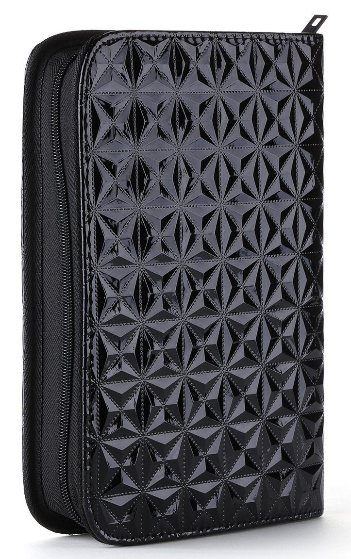 PERFEHAIR étui ciseaux coiffure noir embossé pour organiser six ciseaux