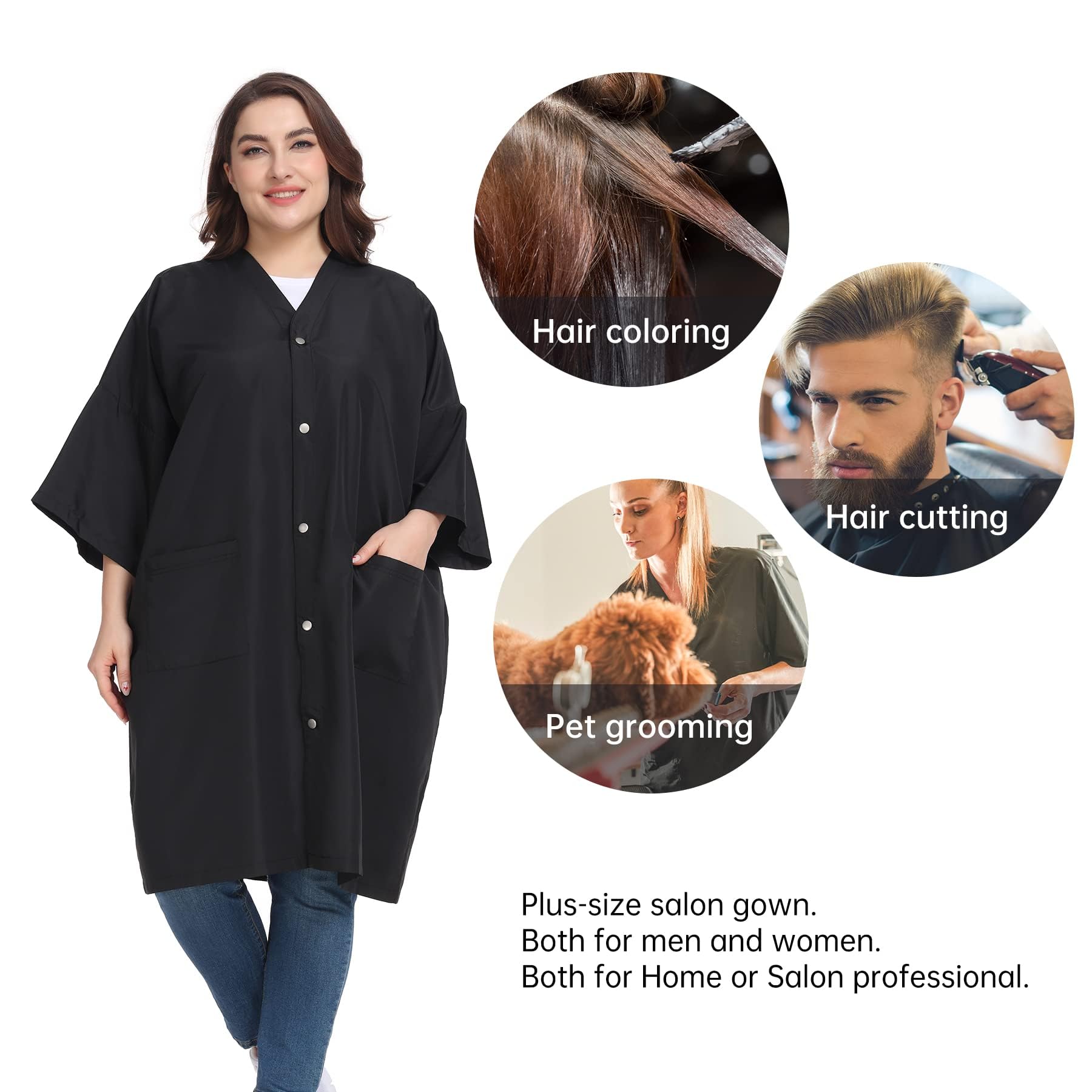 PERFEHAIR cape légère et respirable, parfaite pour colorer, laver et maquiller.