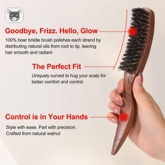 PERFEHAIR avec poils de sanglier denses, distribution naturelle des huiles.